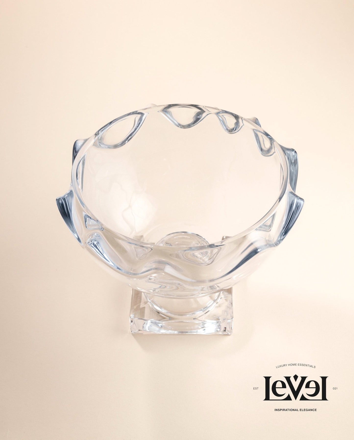 Clear crystal bowl with base - LEVELLV - 175