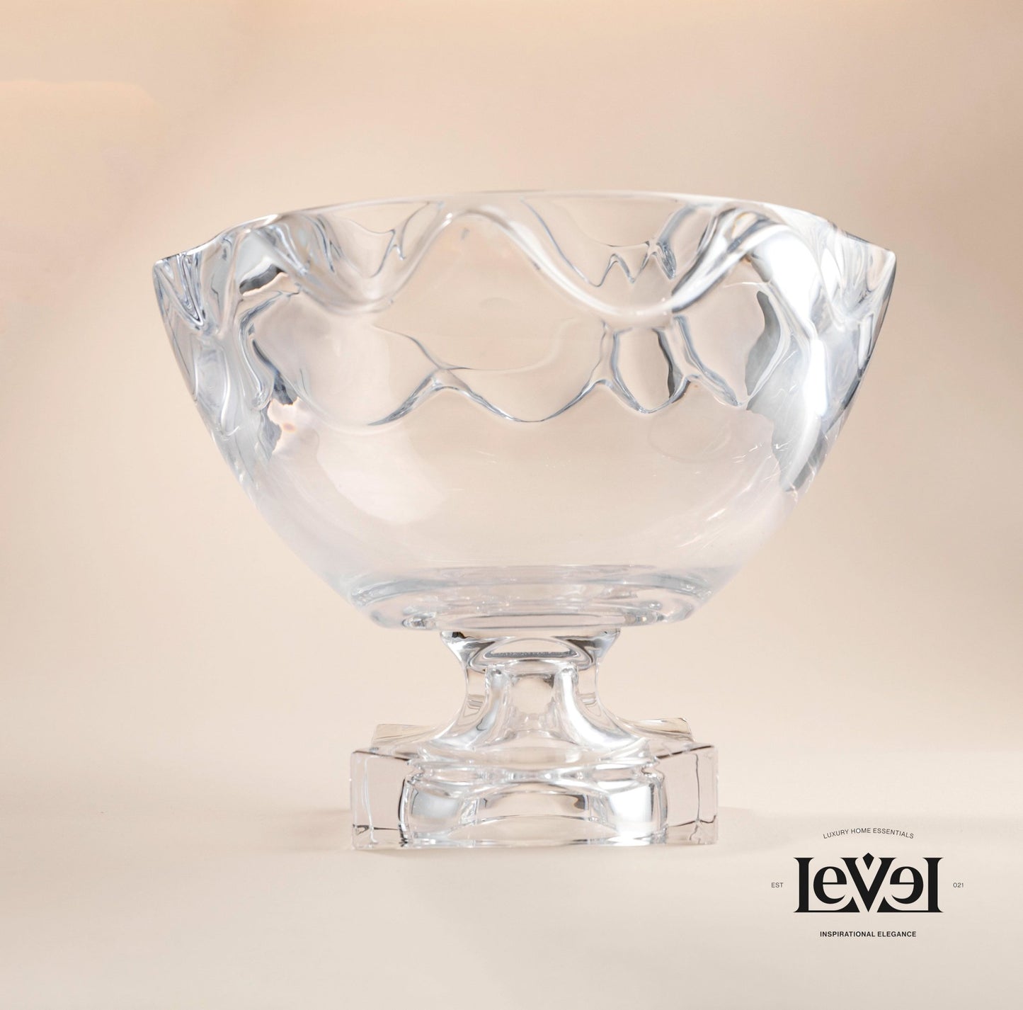 Clear crystal bowl with base - LEVELLV - 175
