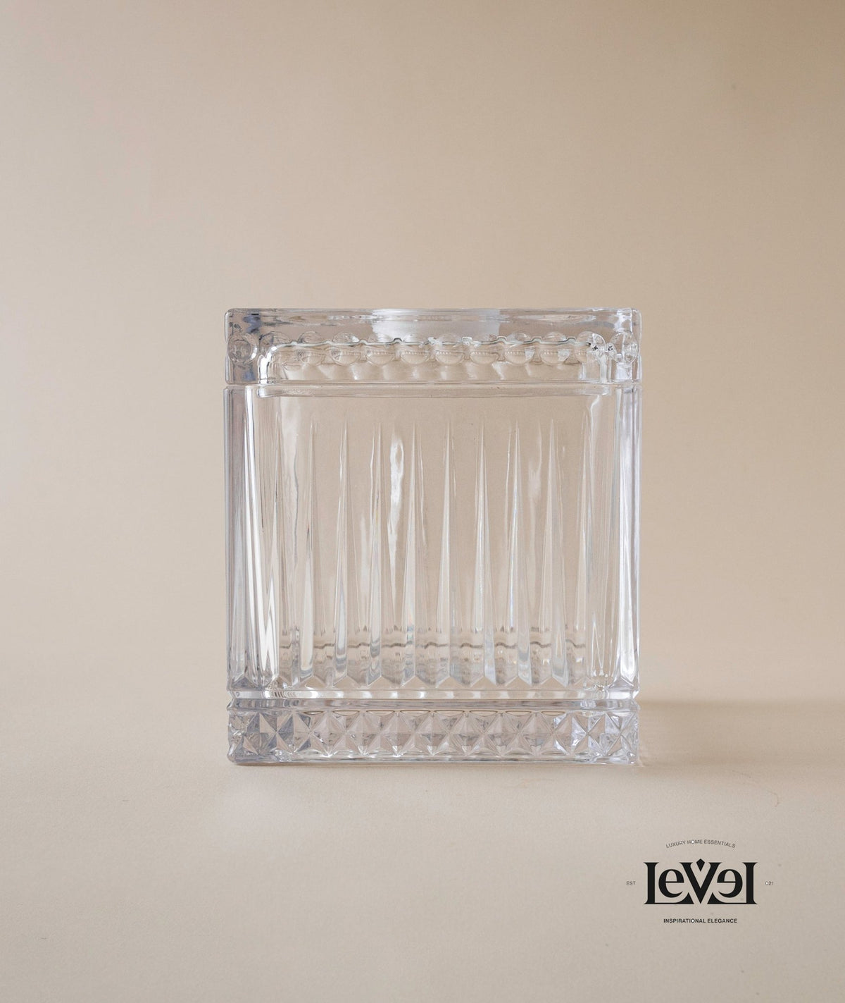 Crystal square tissue box - LEVELLV-210