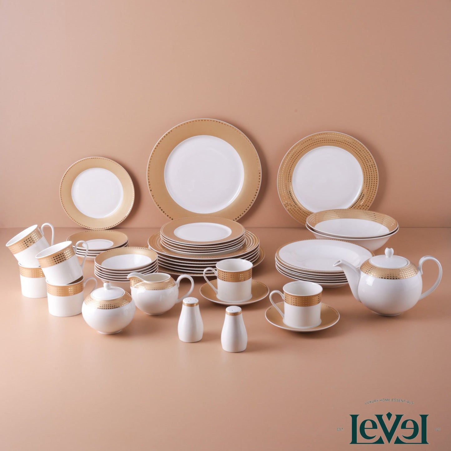 Gold Dinning Set For 6 Person - LEVELLV - 249