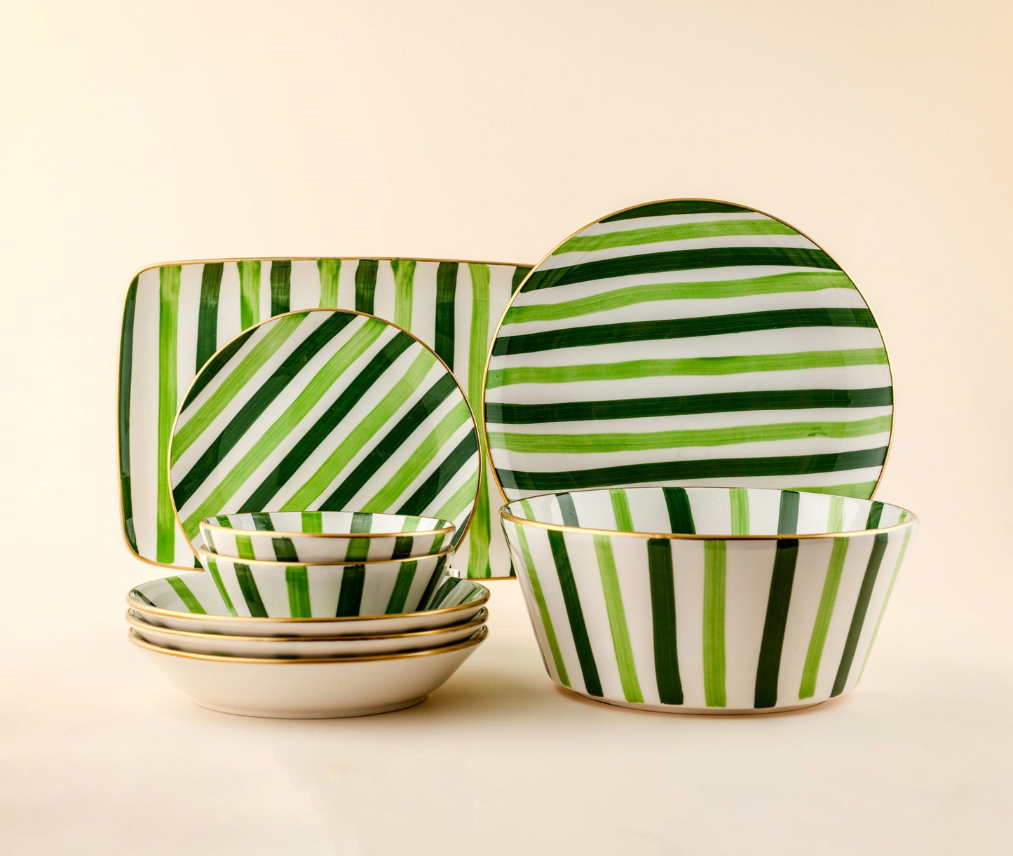 Green Dinning Set - For 6 - LEVELLV - 251