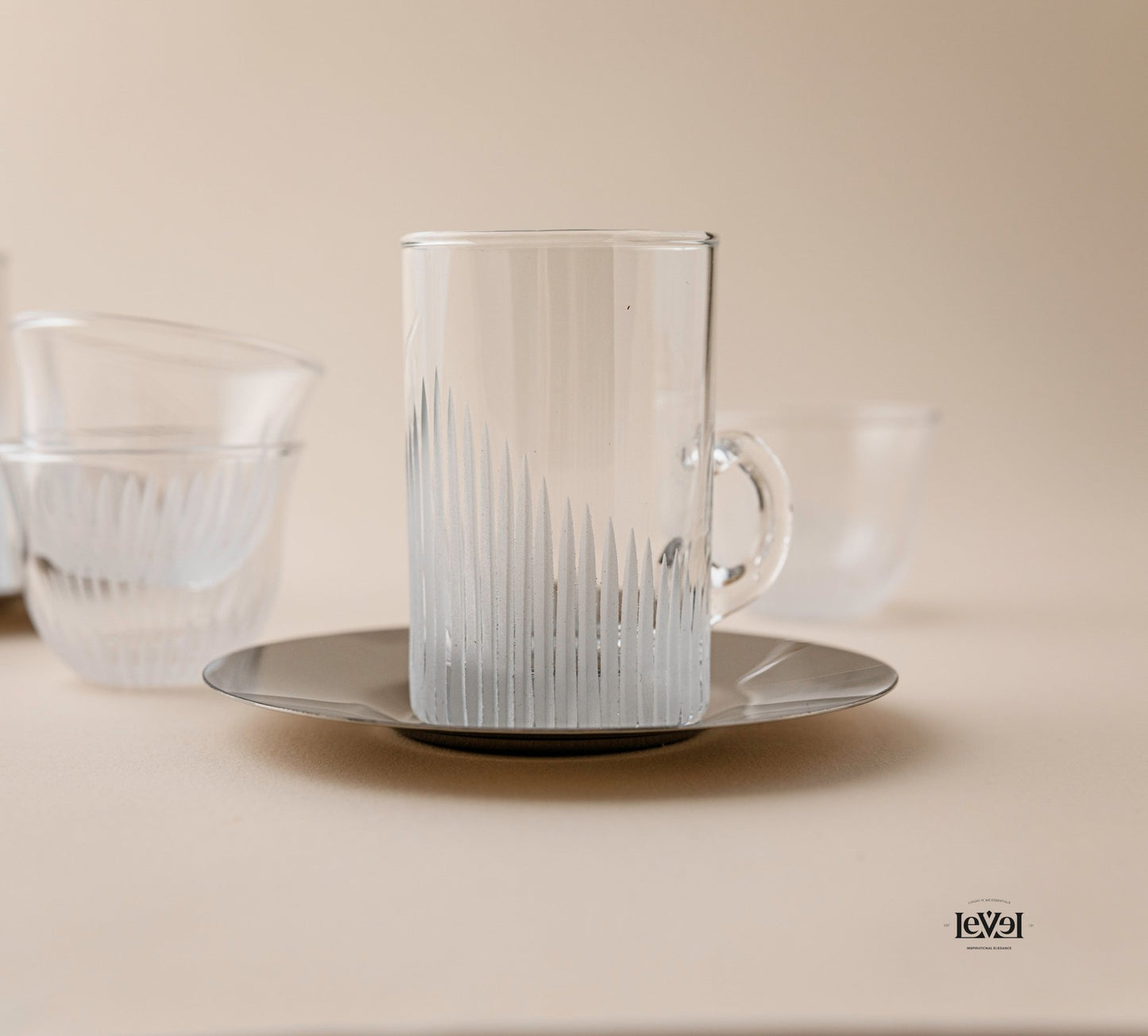 Silver tea and coffee cup set - LEVELLV - 216
