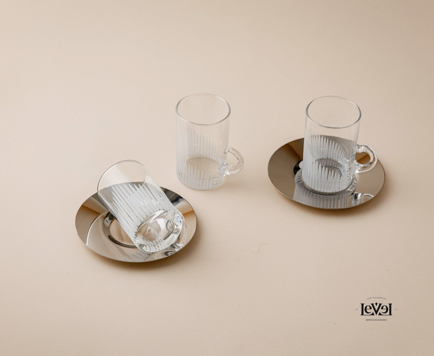 Silver tea and coffee cup set - LEVELLV - 216