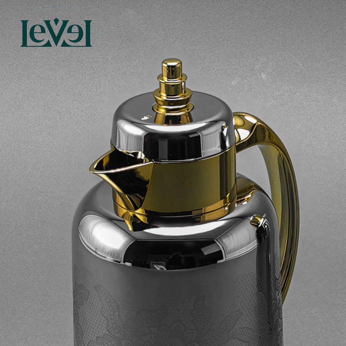 Sleek Silver & Gold Flask Set - LEVELLV - 239