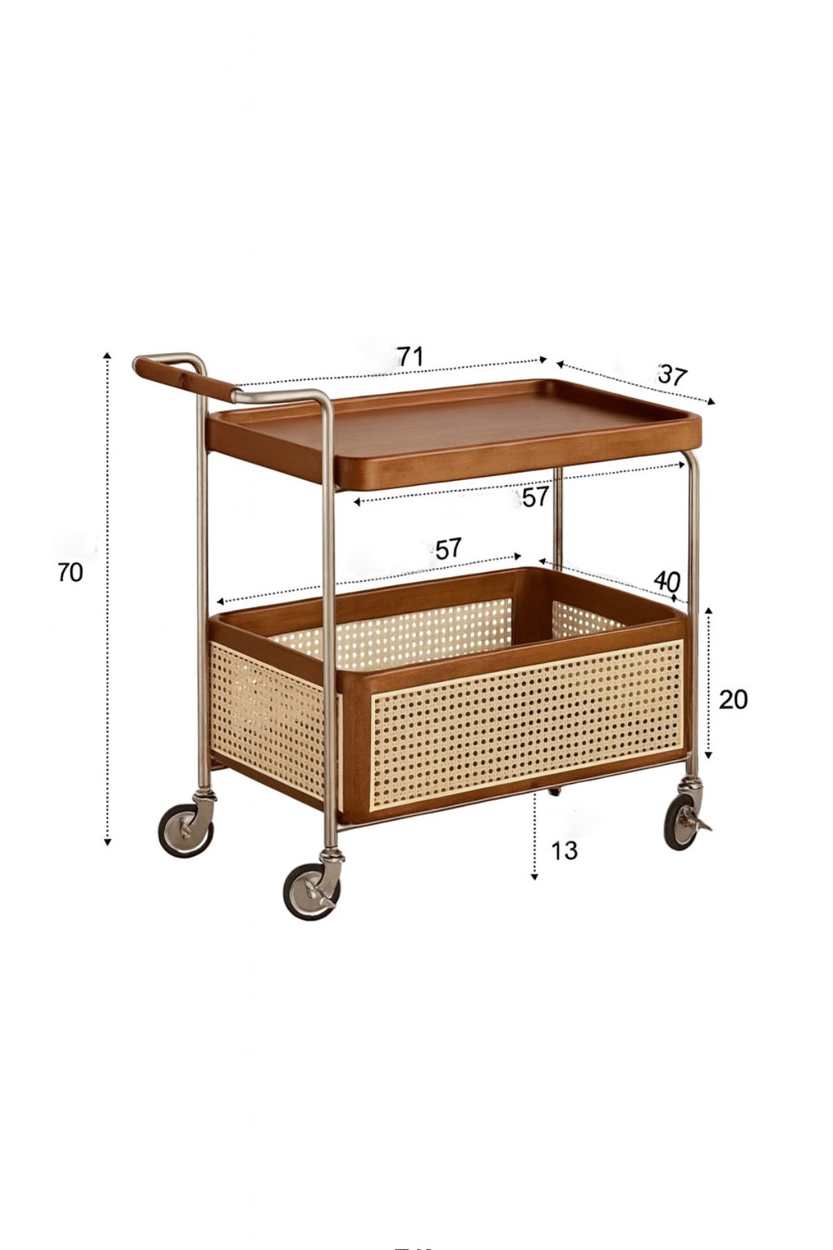 Wooden crafted trolley - LEVELLV - 267