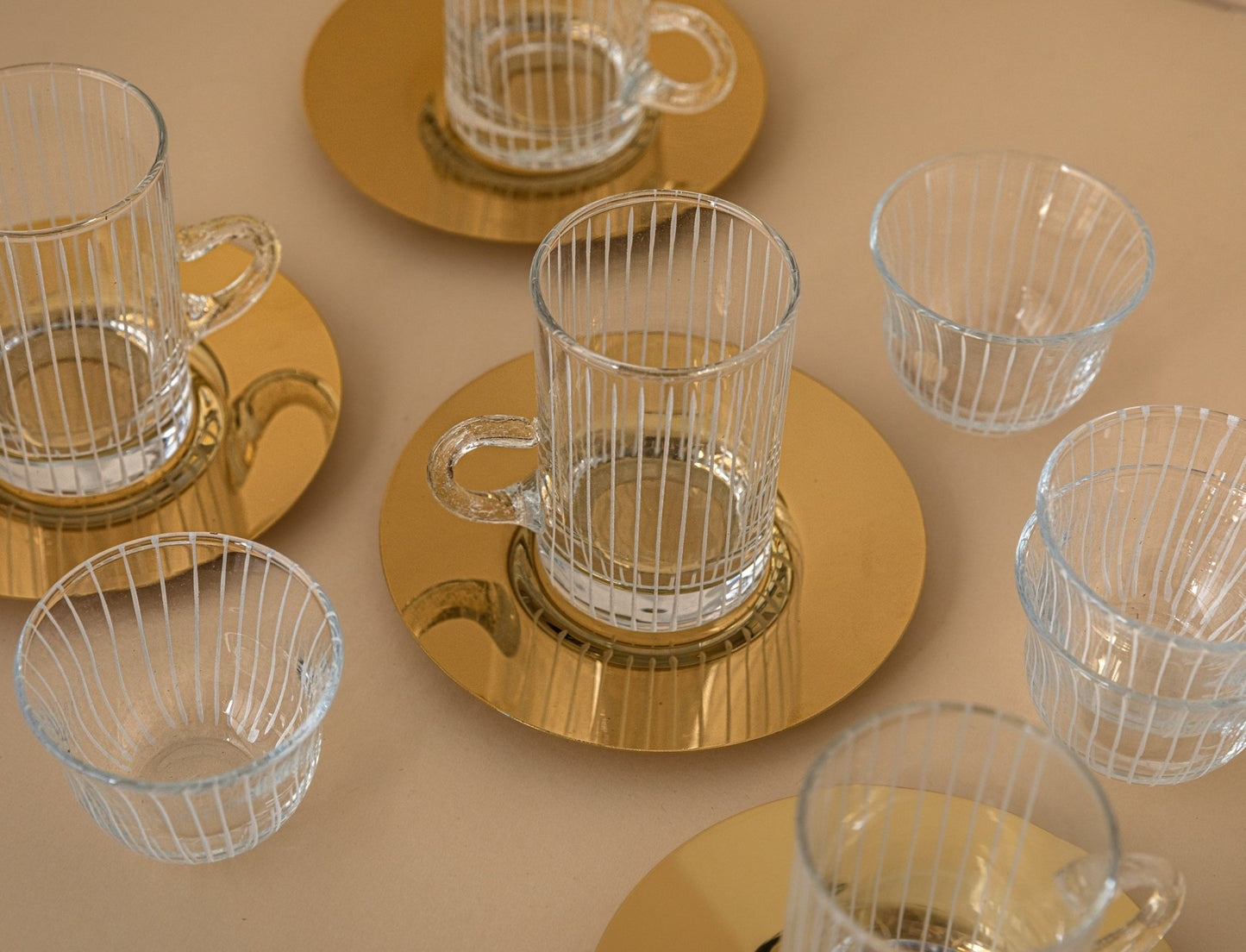 Tea and coffee set Gold 18 pcs - LEVELLV - 129