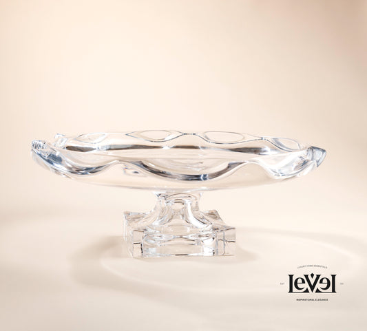 Clear crystal cake plate