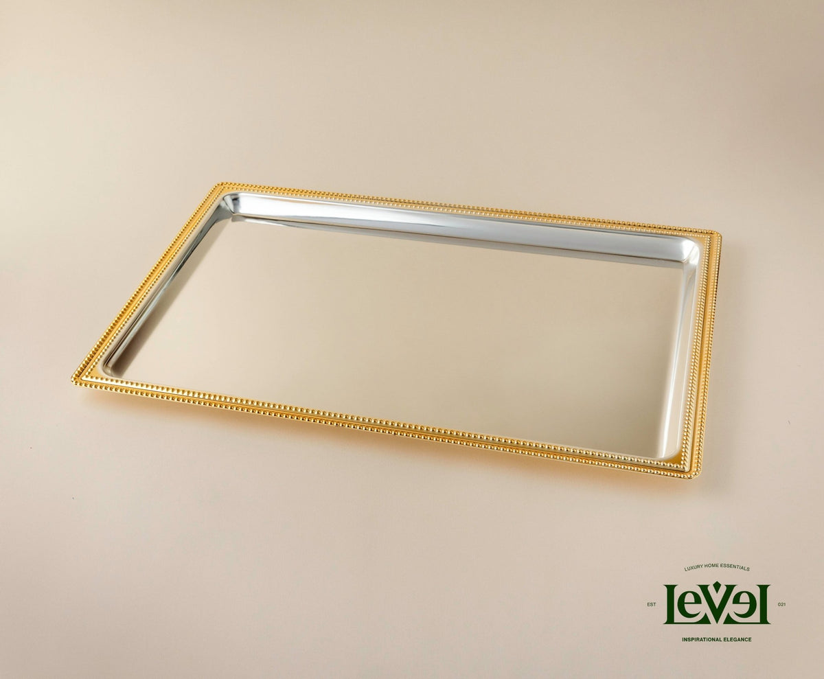 3 Tray Set Silver & Gold line - LEVELLV-308