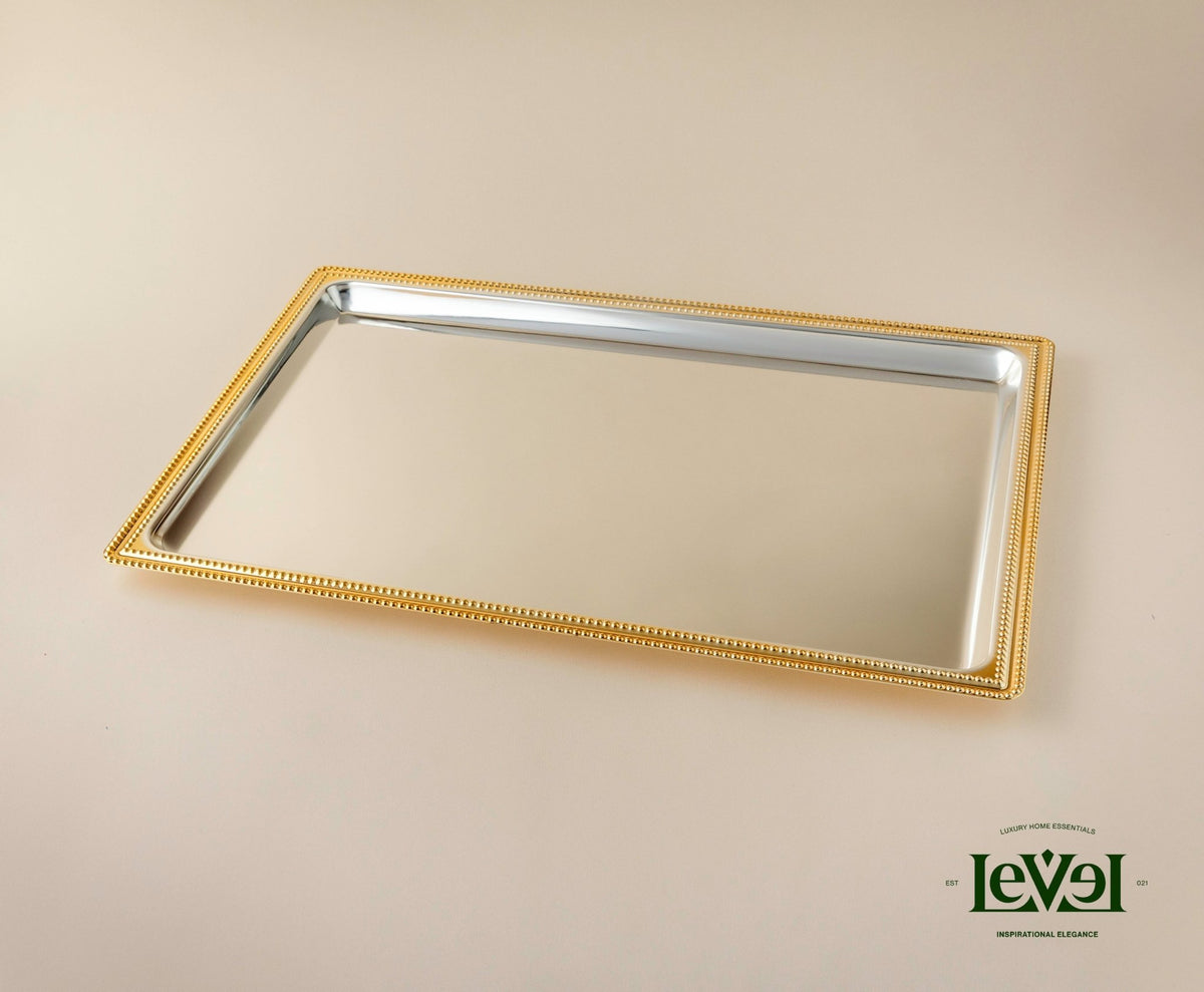 3 Tray Set Silver & Gold line - LEVELLV-308