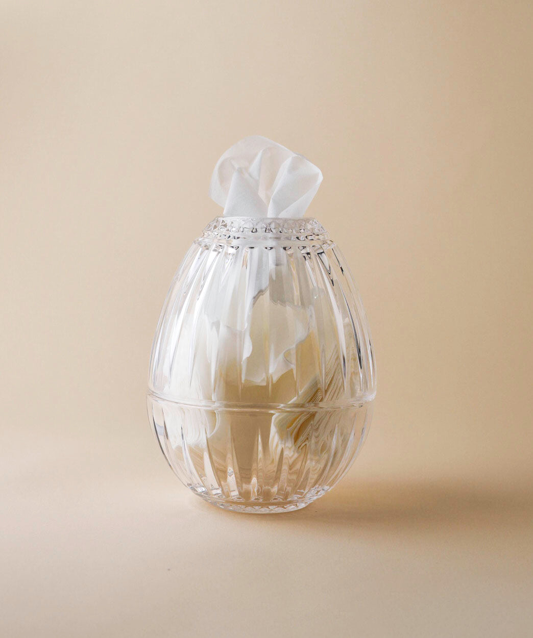 Crystal tissue box oval shape