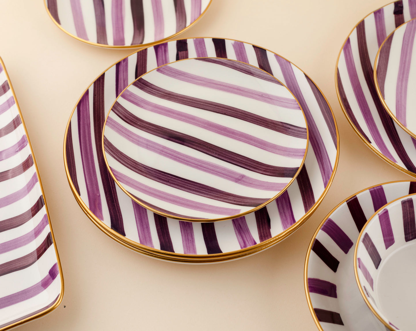 Purple Dinning Set - For 6