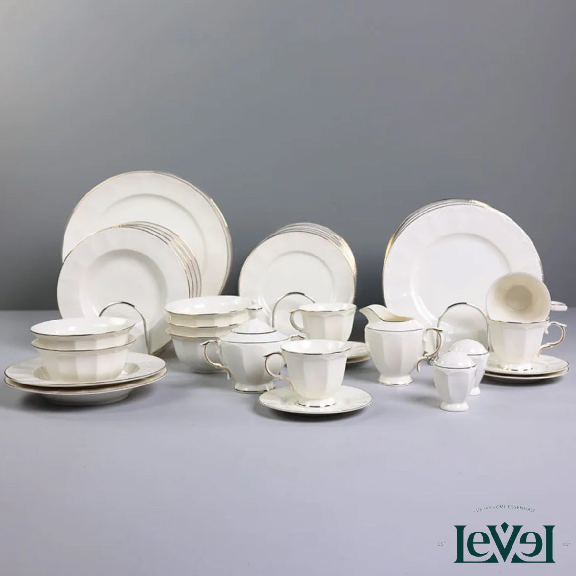 White Dinning Set For 6 Person