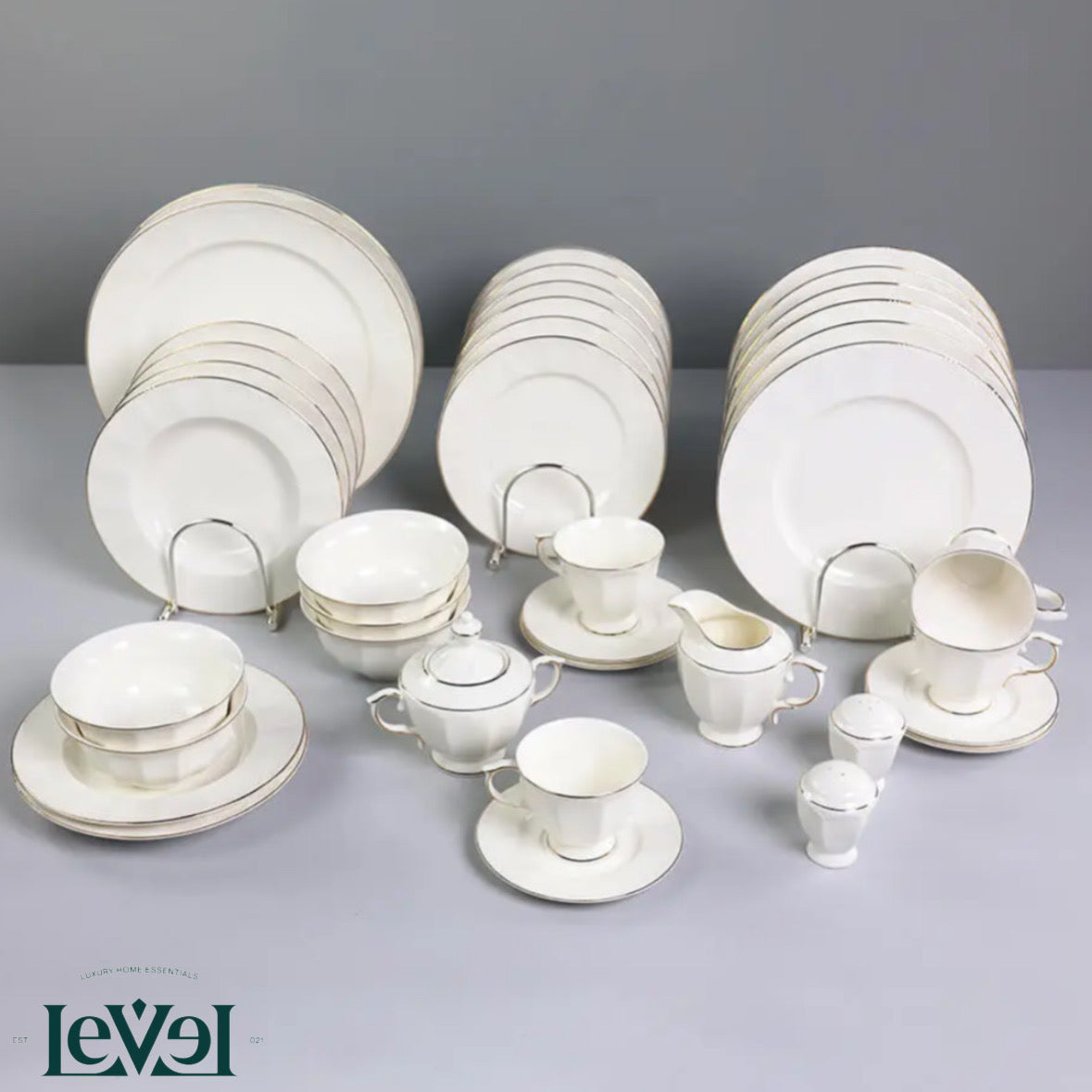 White Dinning Set For 6 Person