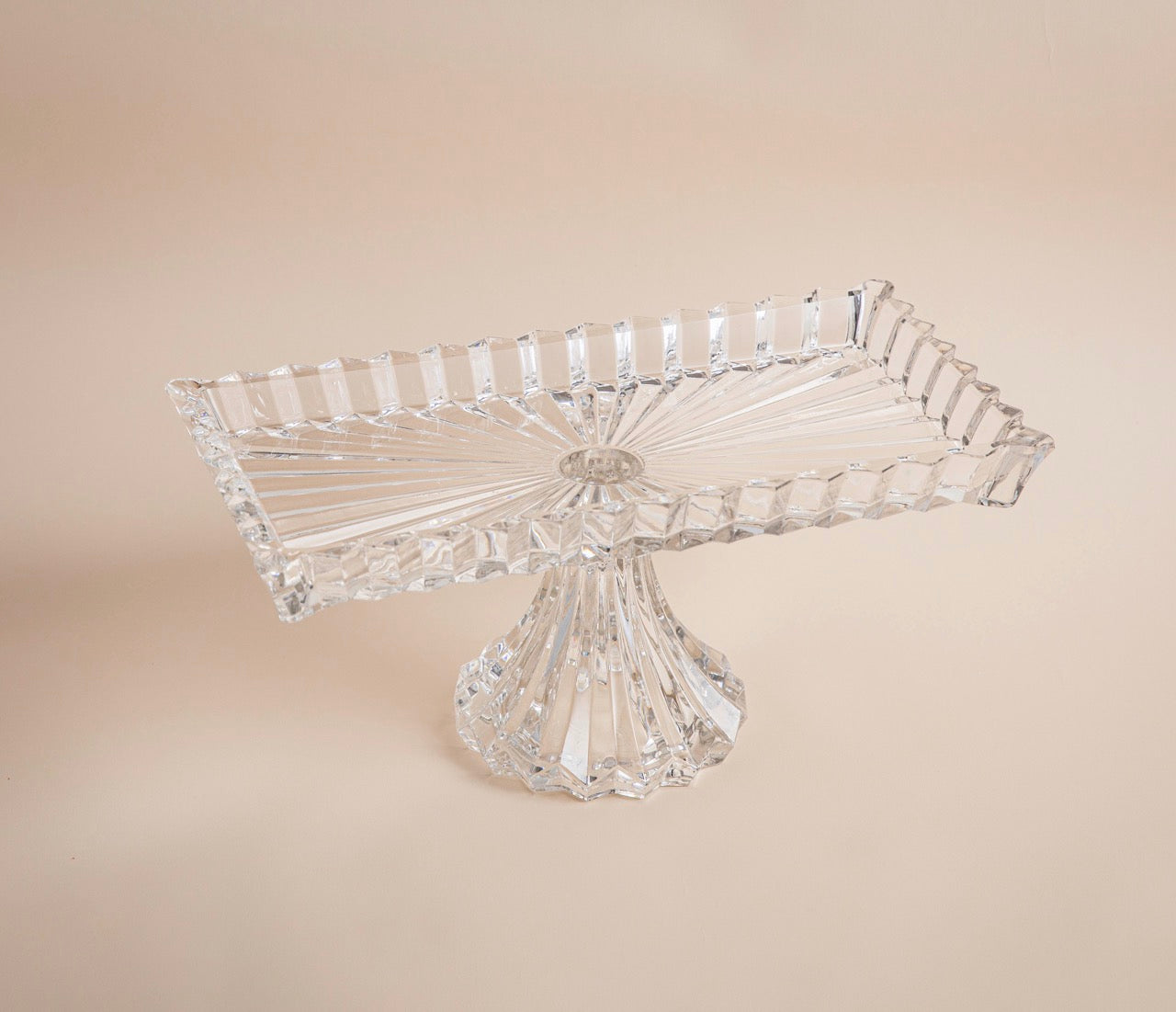 Crystal tray with base