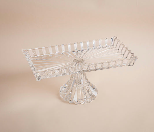 Crystal tray with base