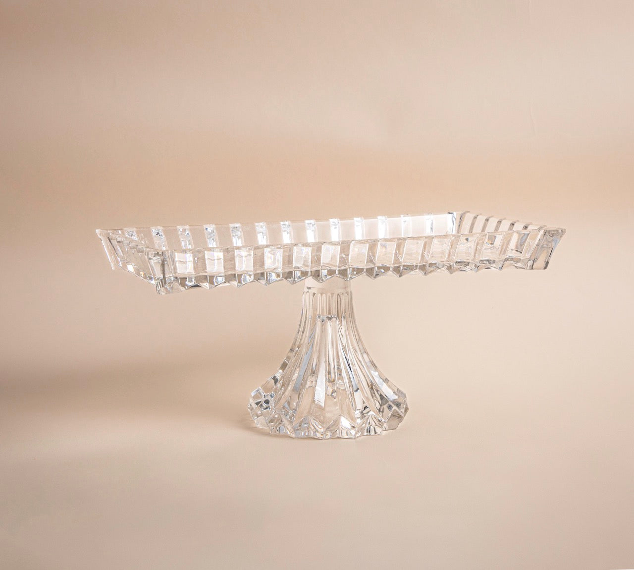 Crystal tray with base