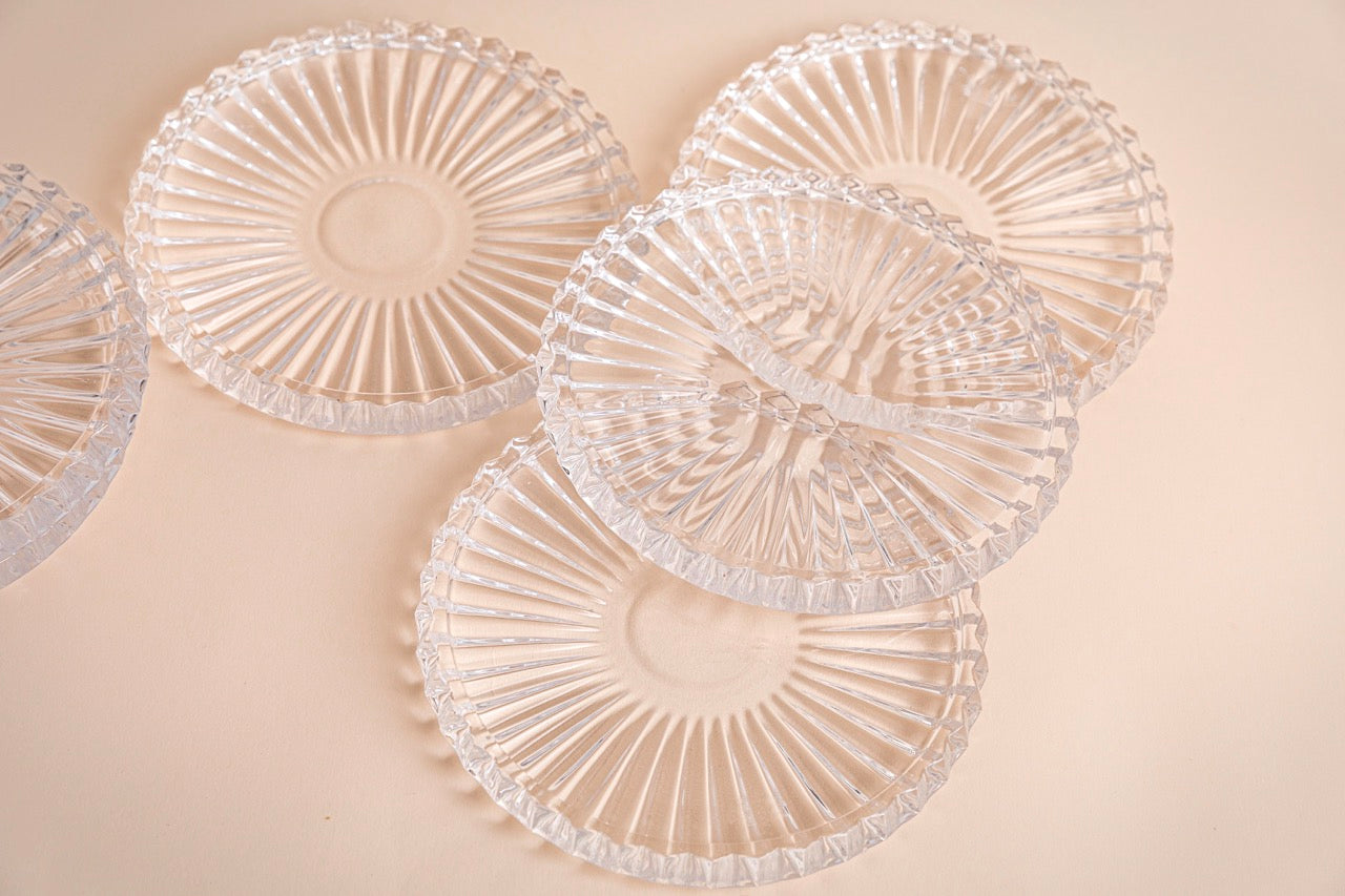 Crystal plate set of 6 pieces