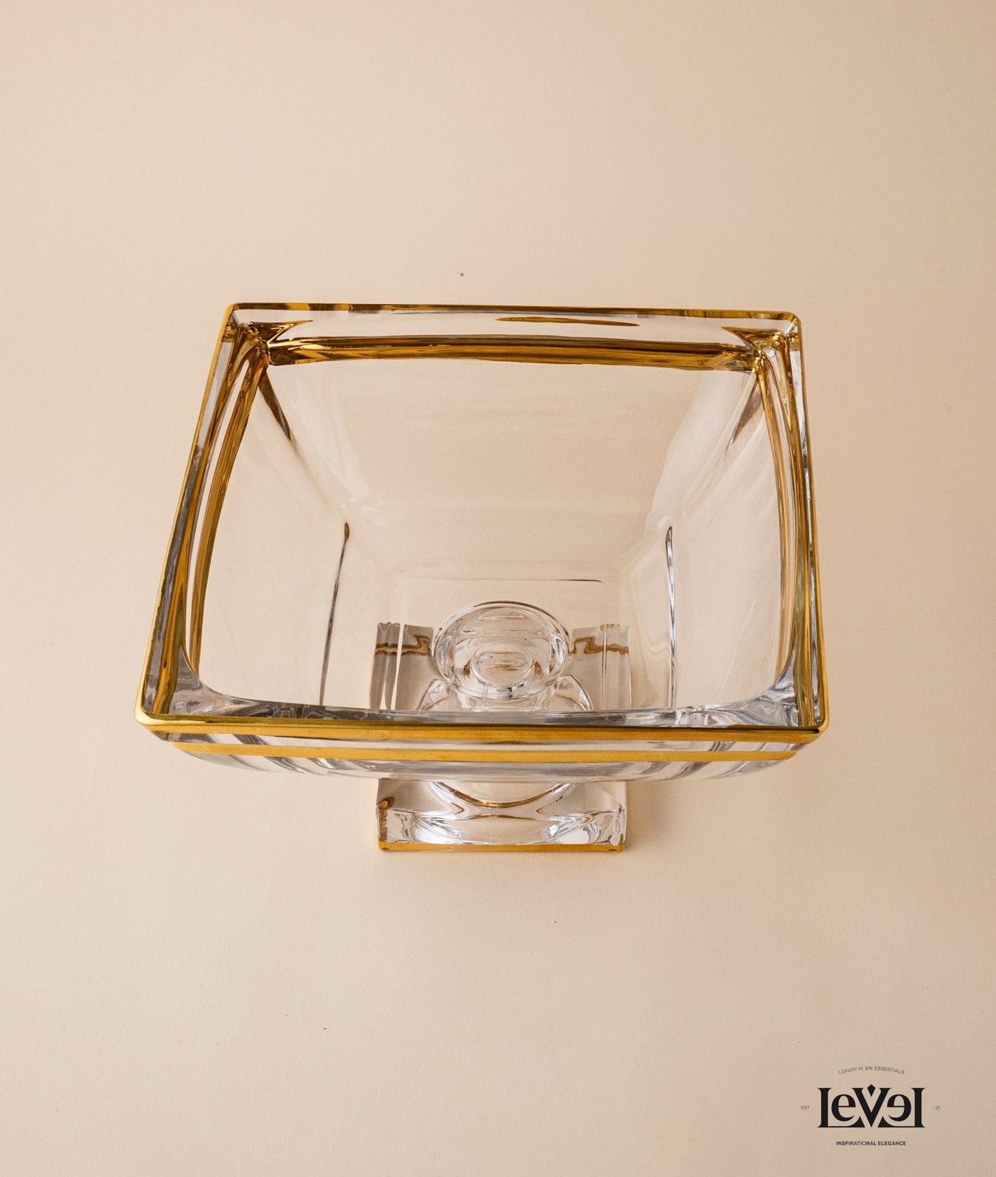 Crystal bowl with golden detail - LEVELLV - 224
