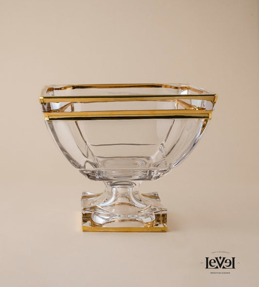 Crystal bowl with golden detail - LEVELLV - 224