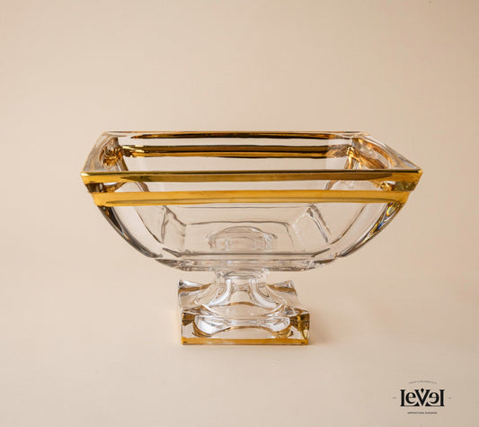 Crystal bowl with golden detail - LEVELLV - 225