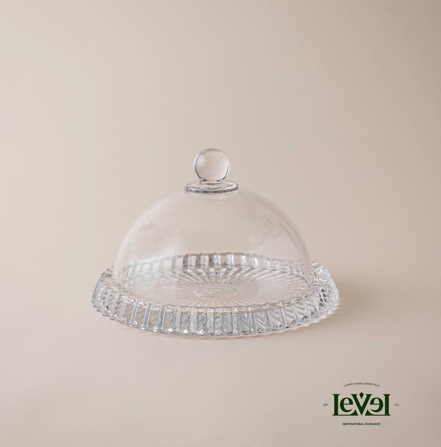 Crystal Plate With Cover - LEVELLV-281