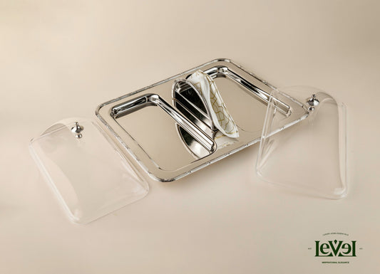Double tray with tissue stand - LEVELLV-307