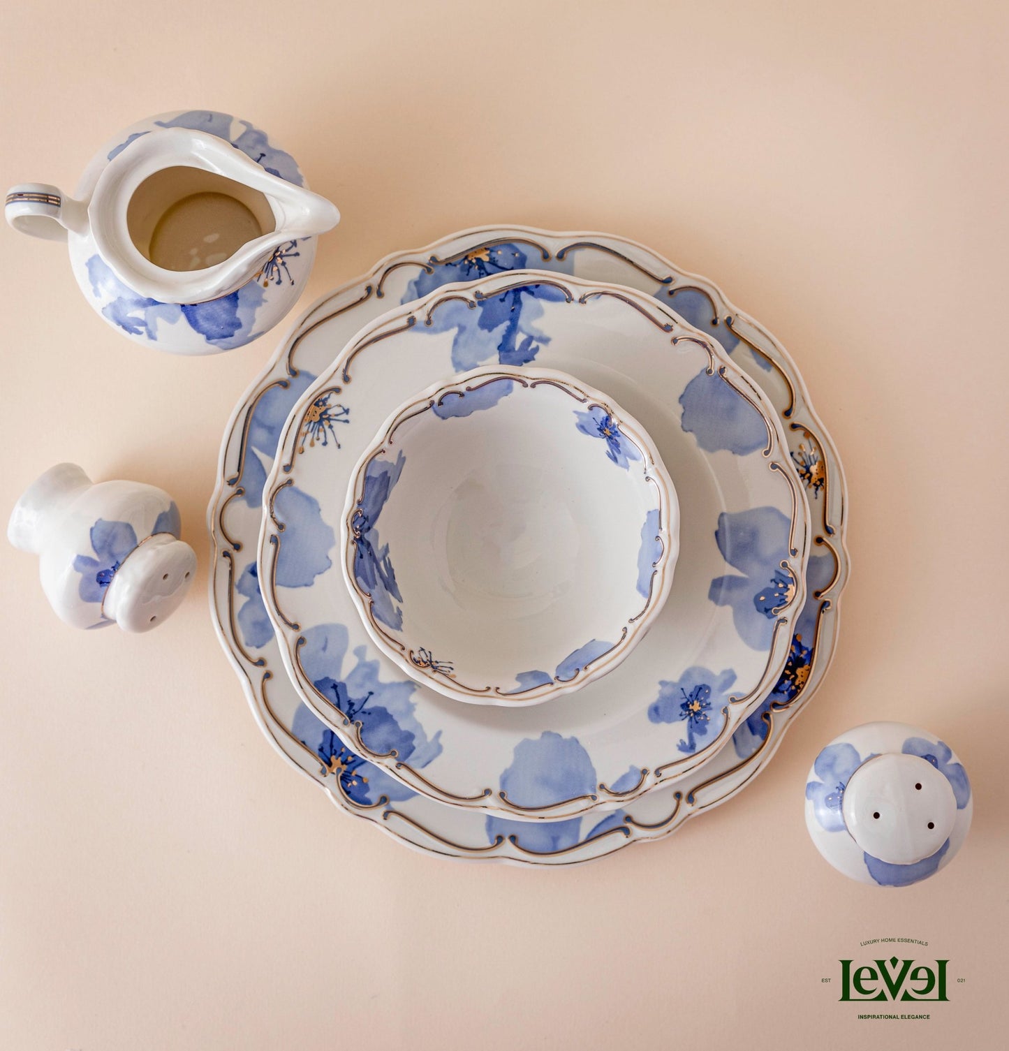 Floral Dinning Set - 6 Person - LEVELLV-274