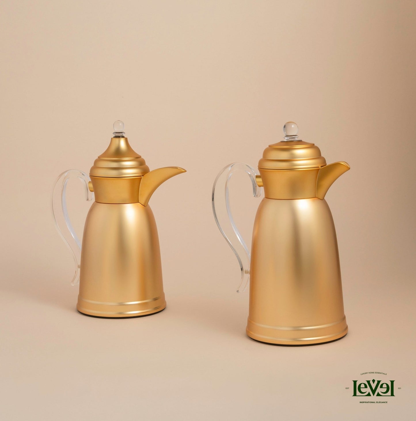Gold Matt Flask Set - LEVEL