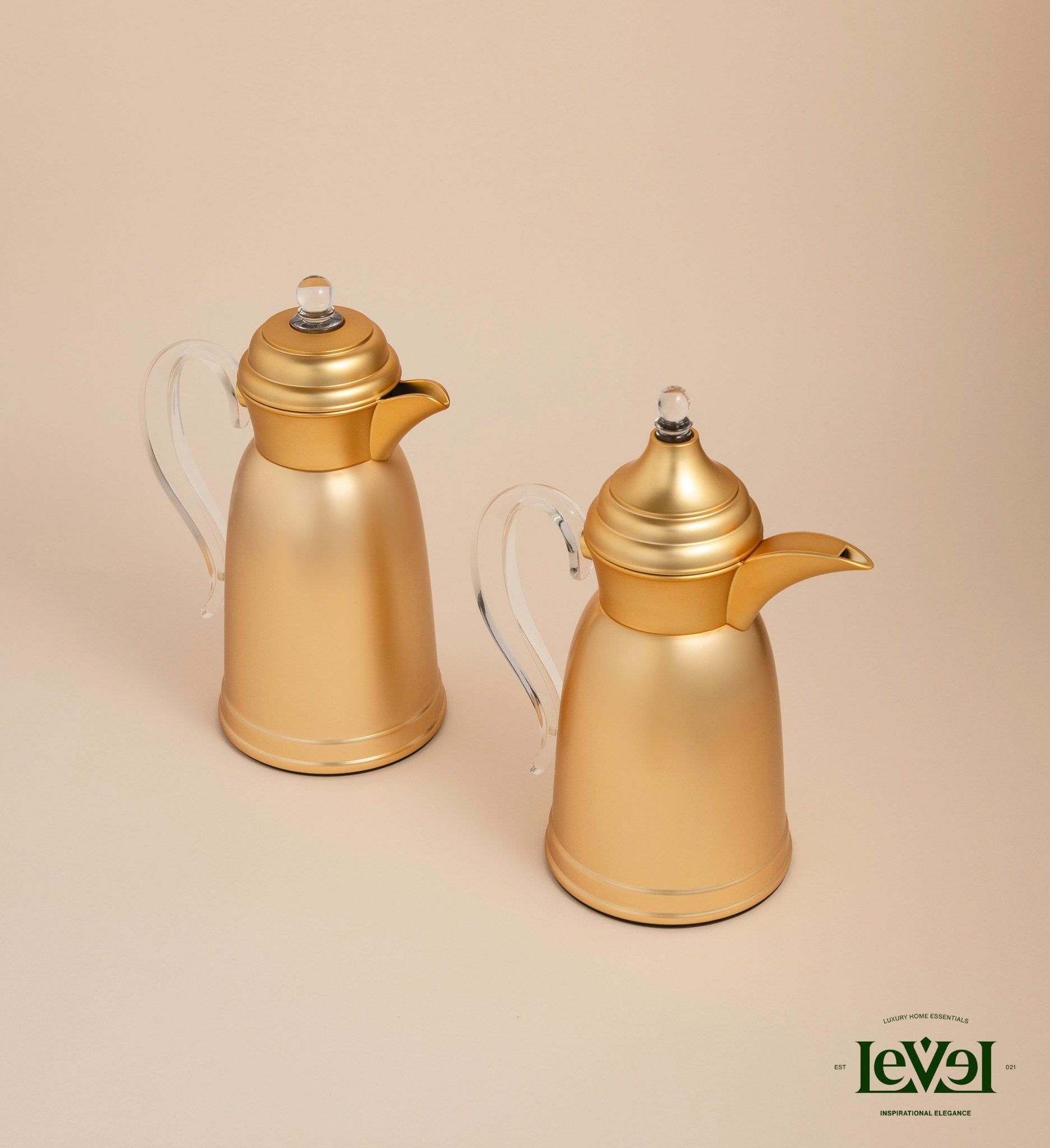Gold Matt Flask Set - LEVEL