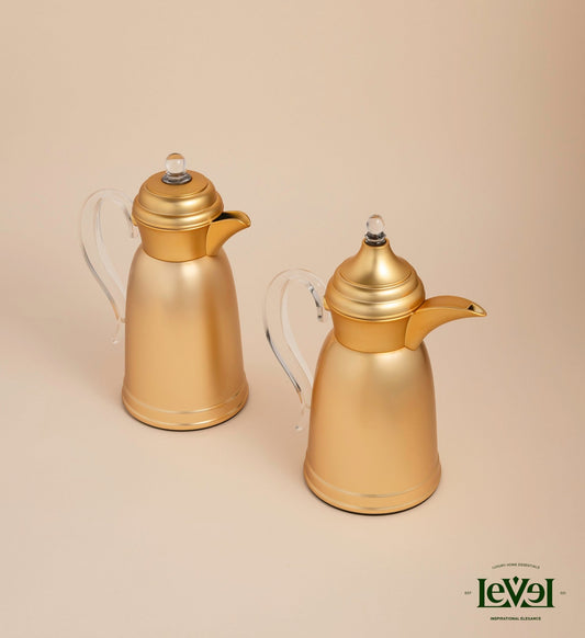 Gold Matt Flask Set - LEVEL