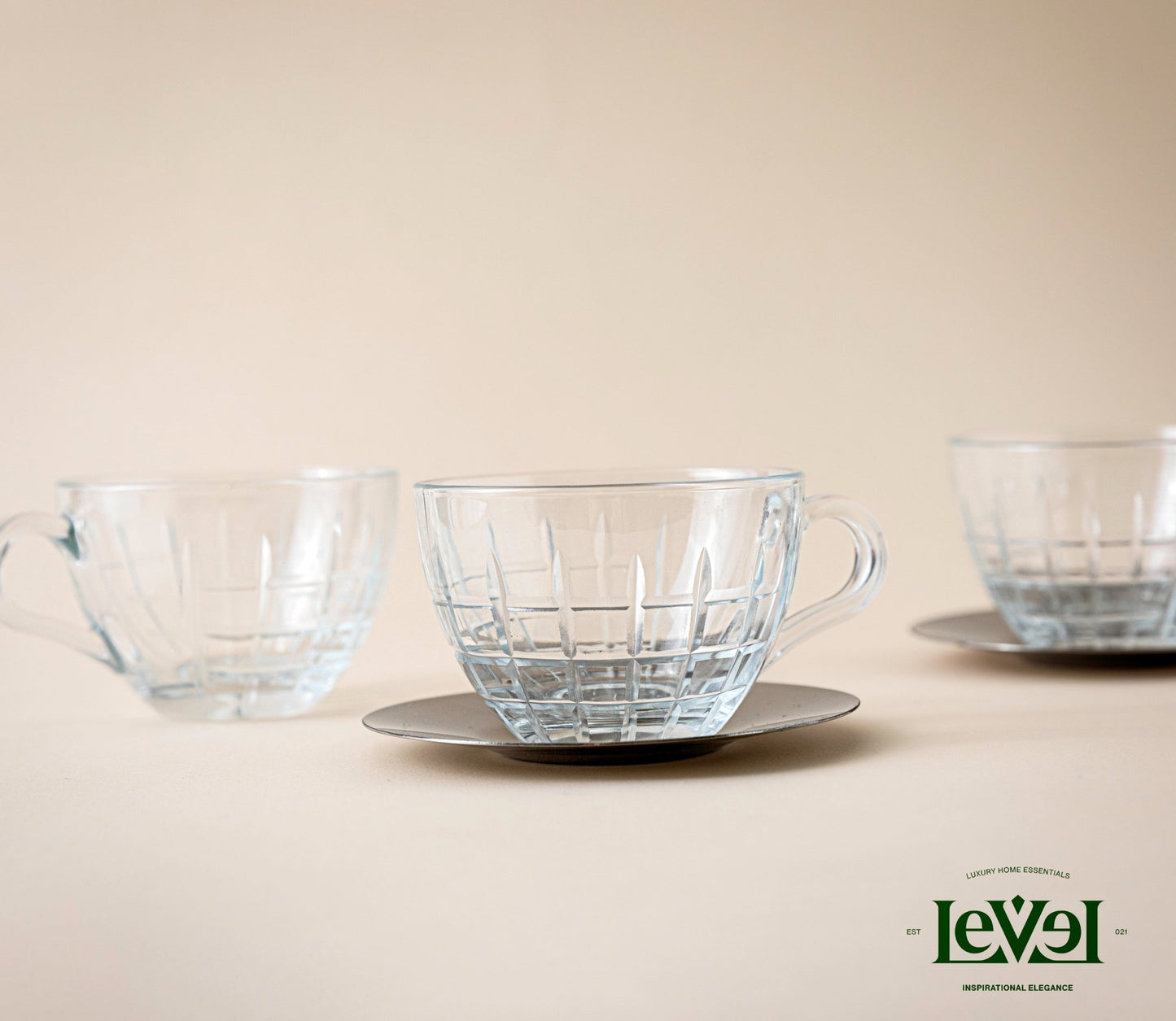 Set of 6 Cups Silver - LEVELLV-276