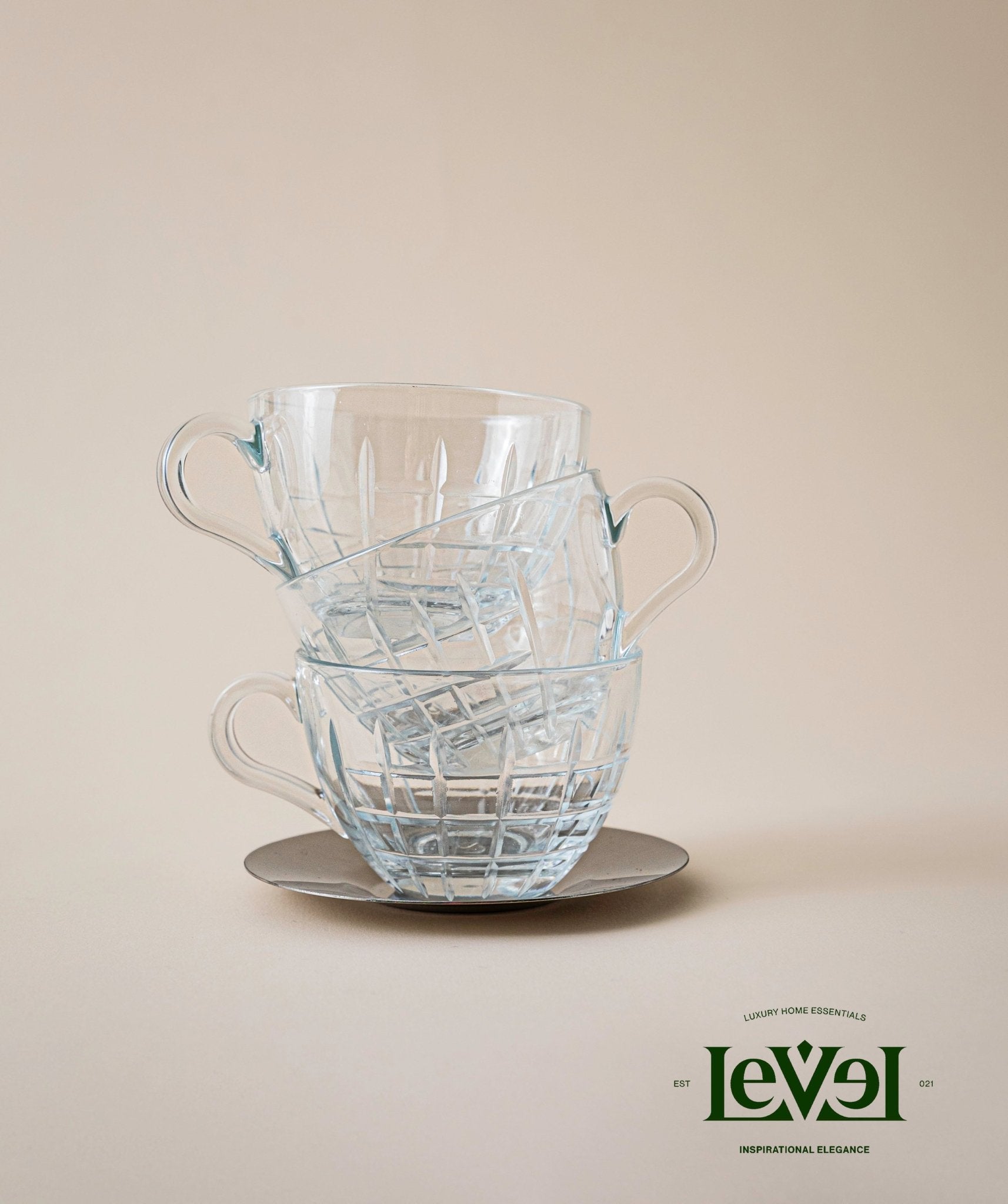 Set of 6 Cups Silver - LEVELLV-276