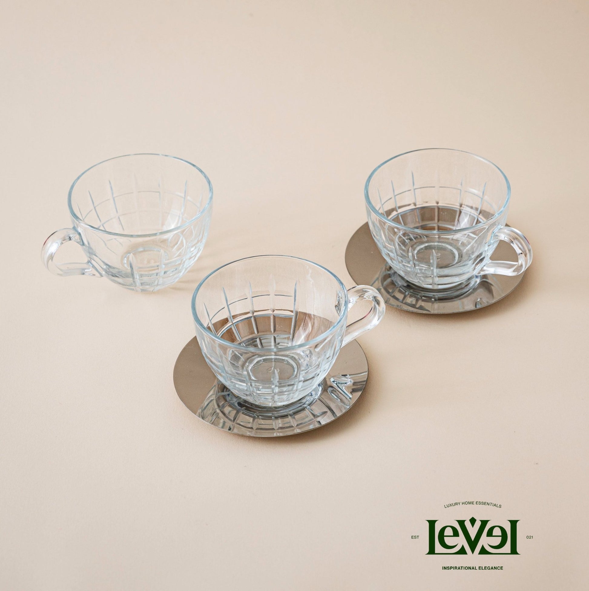 Set of 6 Cups Silver - LEVELLV-276