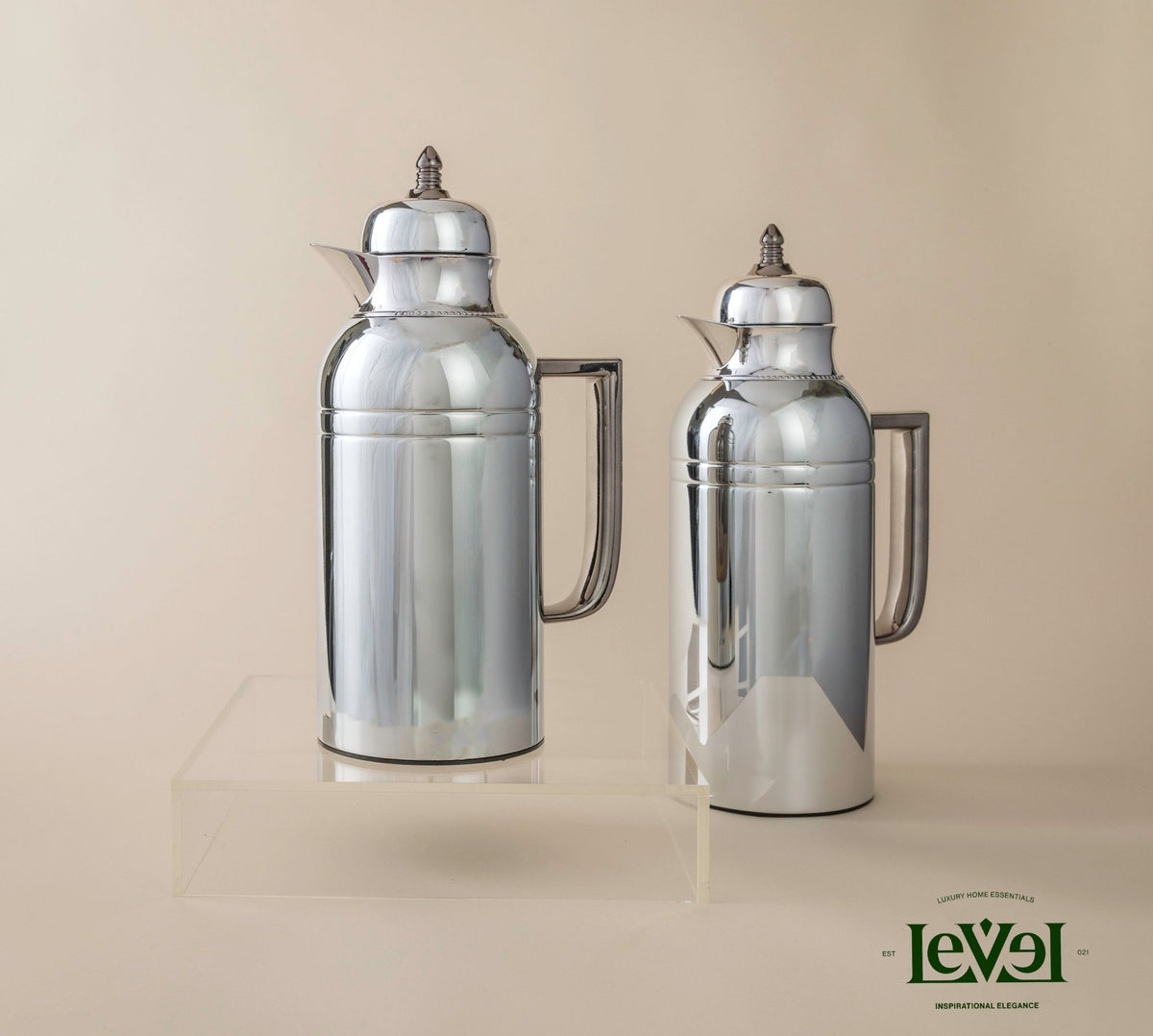 Silver flask set - LEVEL
