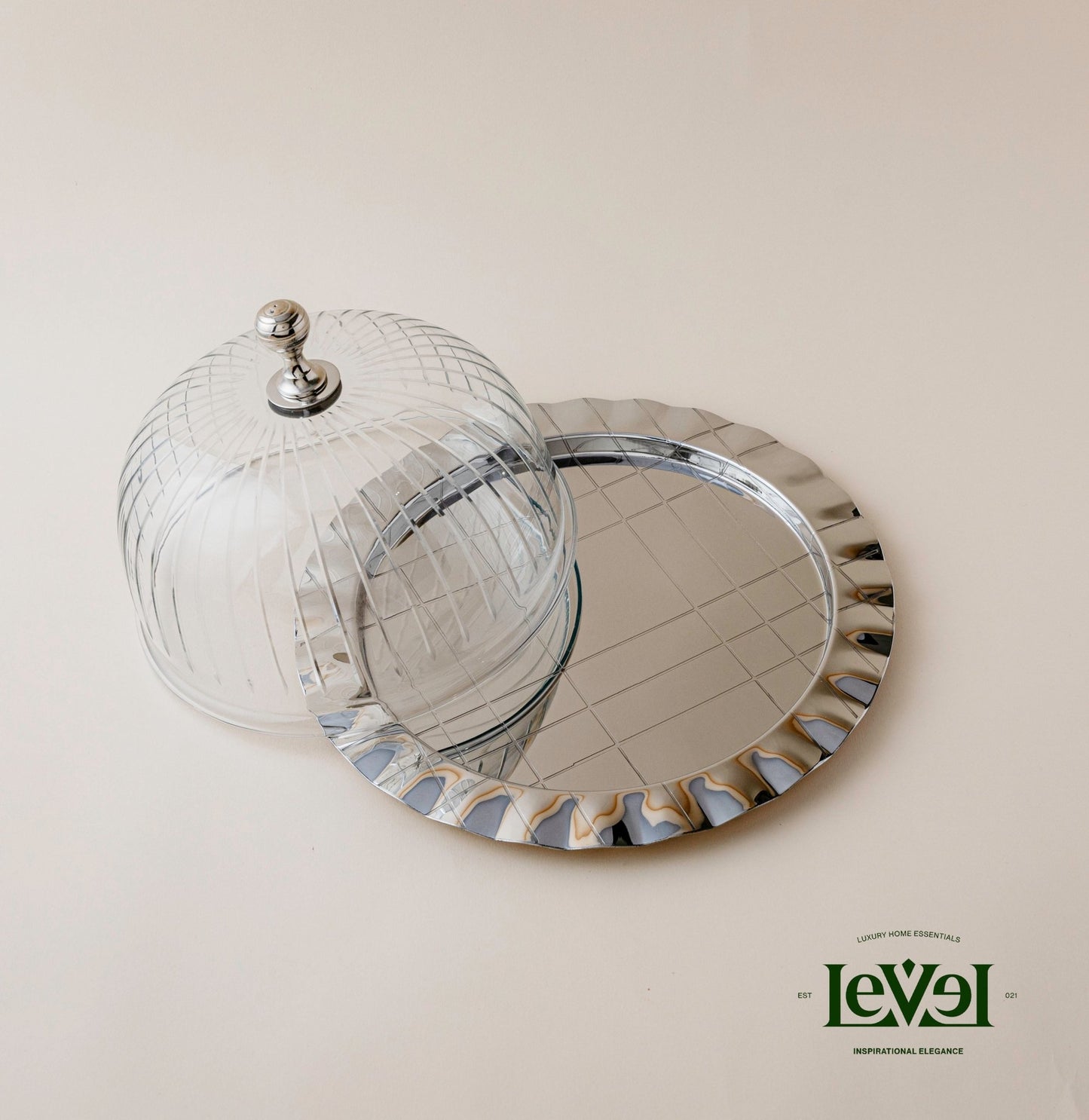 Silver Plate With Cover - Small - LEVELLV-284