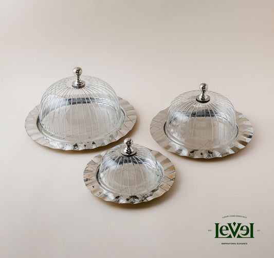 Silver Plate With Cover - Small - LEVELLV-284