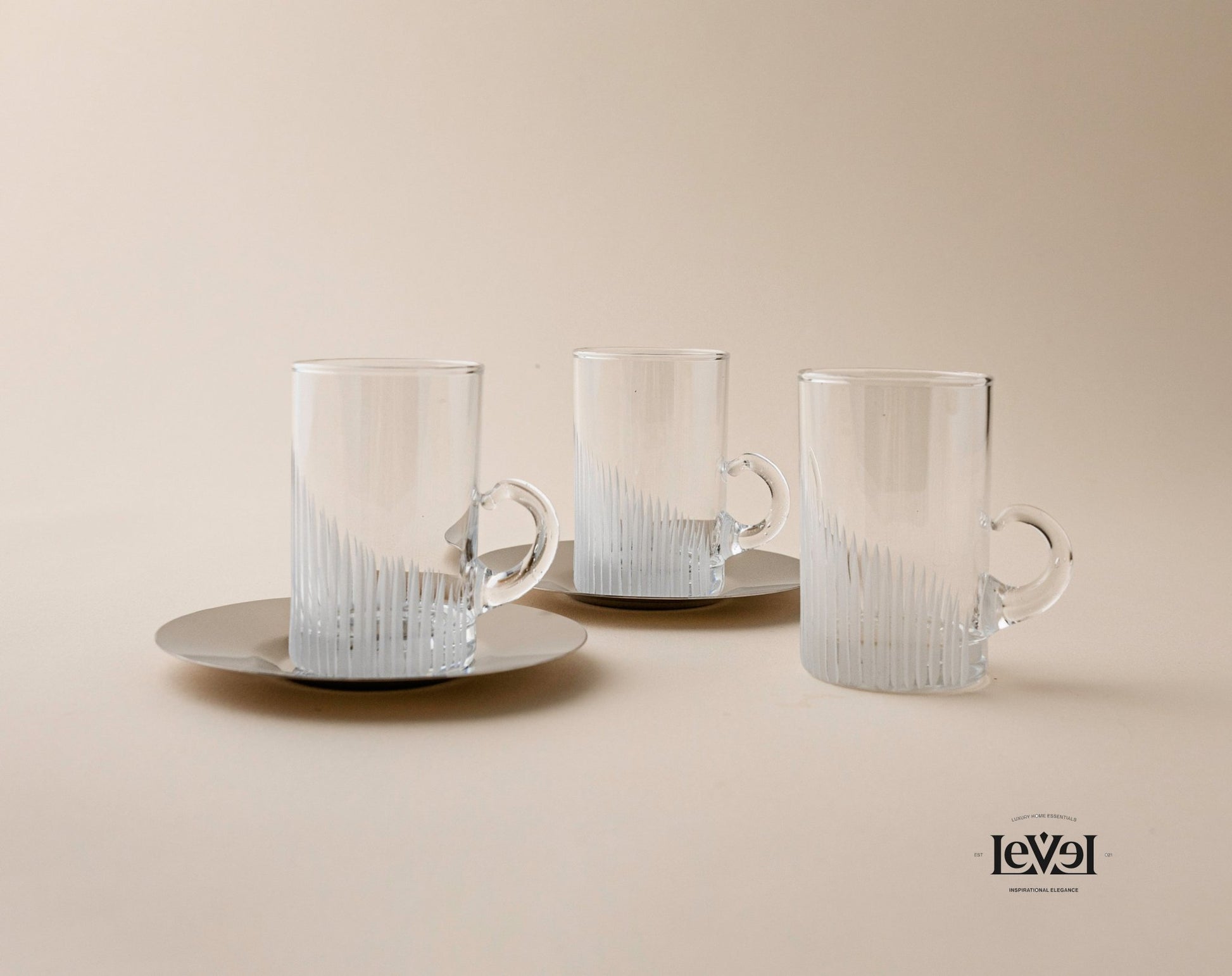 Silver tea and coffee cup set - LEVELLV - 216