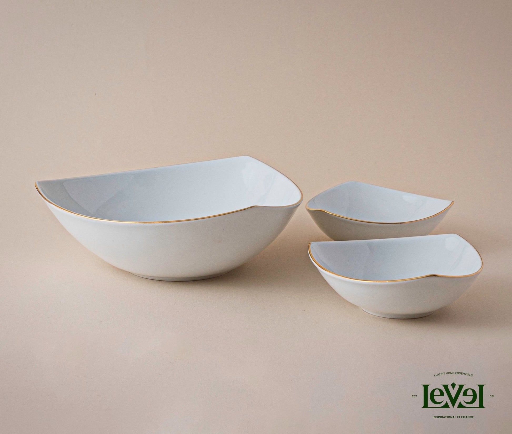 White & Gold Dinning Set - 6 Person - LEVELLV-275