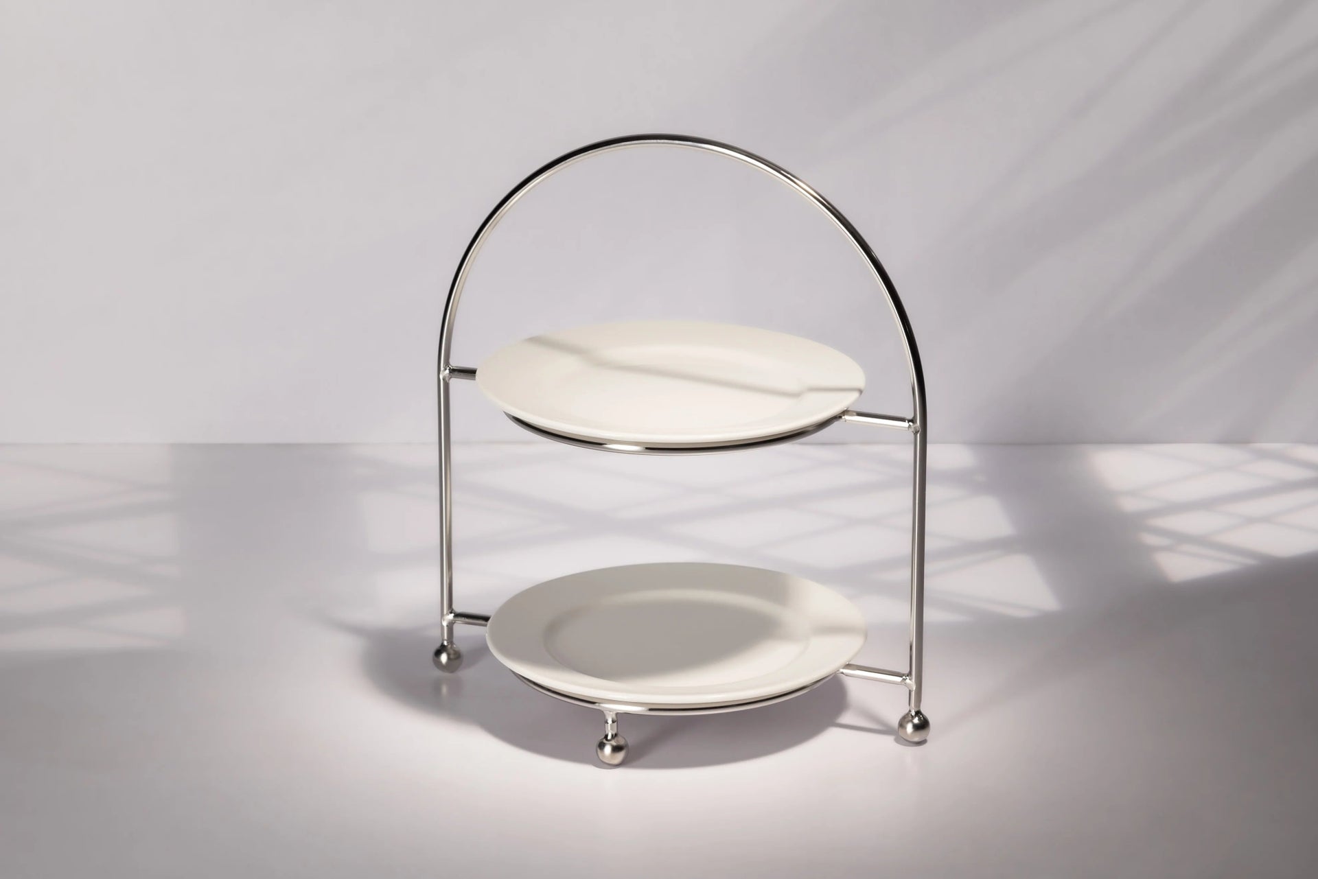 Afternoon tea stand 2 layer with plates – LEVEL
