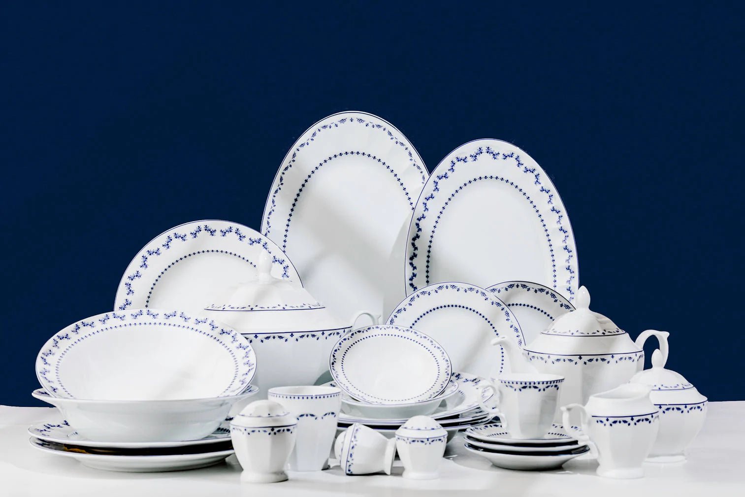 Dinnerware set - Francis Blue 102PCS - LEVELLV - 016