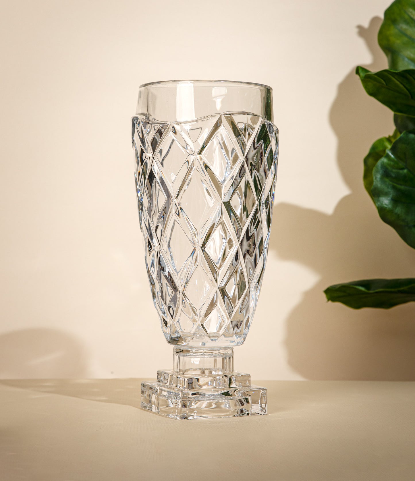 Crystal diamond vase