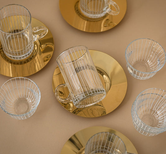 Tea and coffee set Gold 18 pcs - LEVELLV - 129