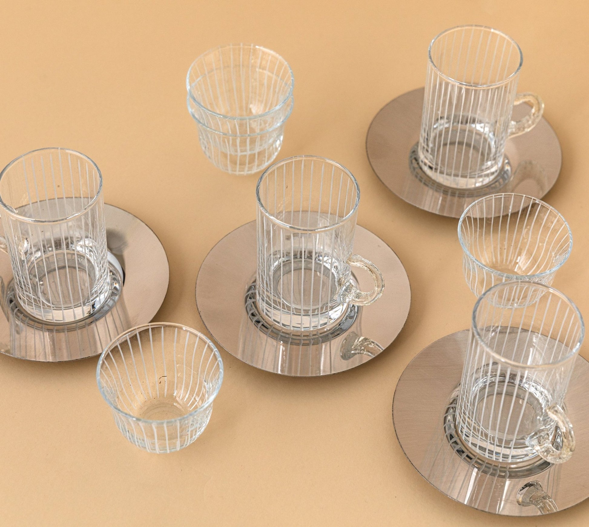 Tea and coffee set Silver 18 pcs - LEVELLV - 128