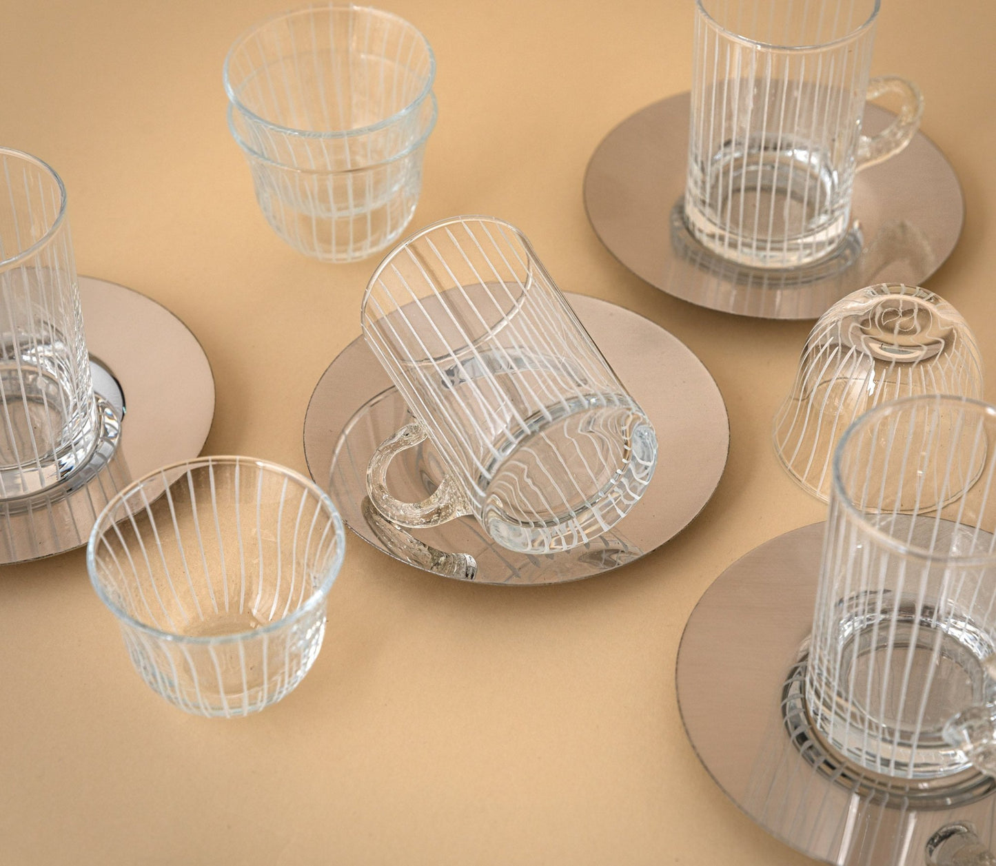 Tea and coffee set Silver 18 pcs - LEVELLV - 128